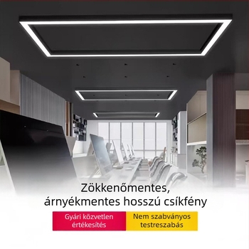 Személyre szabható LED függesztett lámpa biliárdterembe - téglalap alakú hangulatvilágítás iroda, értekezlet-terem, autómosó és munkahely számára