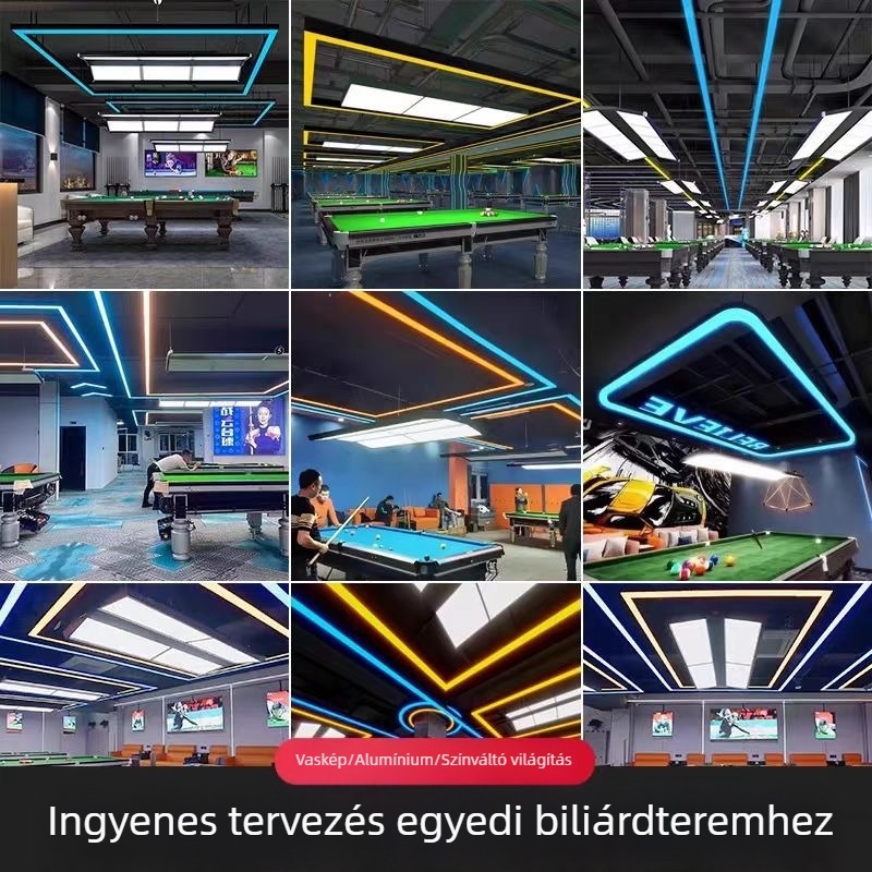 Személyre szabható LED függesztett lámpa biliárdterembe - téglalap alakú hangulatvilágítás iroda, értekezlet-terem, autómosó és munkahely számára