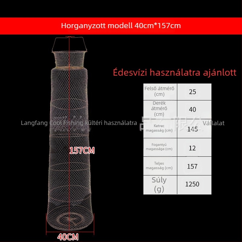 304 rozsdamentes acélból készült fémhálós halászkosár, rákháló, garnéla háló, halvédelmi kiegészítők