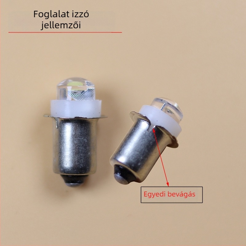 Vintage bőr borítású zseblámpa izzó E14-es foglalattal, kompatibil 2.4V/3.6V/4.5V/6V, LED kis fényforrás, nagy fényerő, vészvilágítás