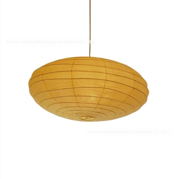 Noguchi-tól inspirált japán wabi-sabi papírlámpa, függőlámpa étkezőbe és nappaliba, nordic-dán vintage stílusban
