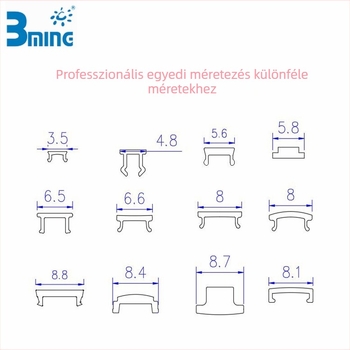 PC/PMMA lineáris lámpabúra extrudálás, egyedi profilok különböző méretek