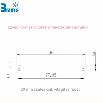 PC/PMMA lineáris lámpabúra extrudálás, egyedi profilok különböző méretek