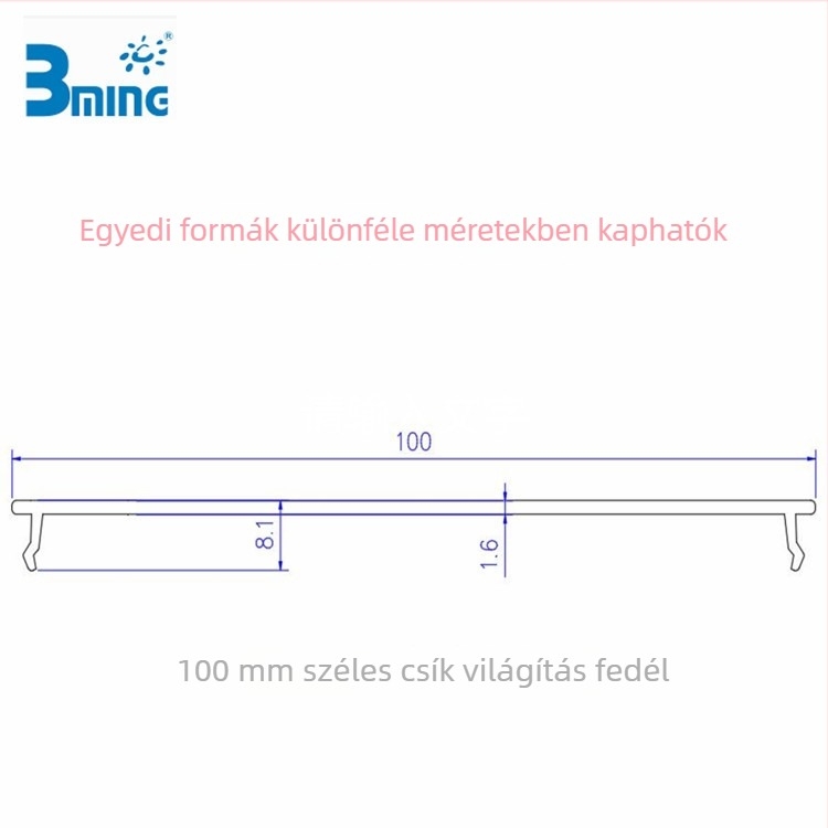 PC/PMMA lineáris lámpabúra extrudálás, egyedi profilok különböző méretek
