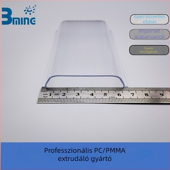 PC extrudált lámpabura, átlátszó, U-alakú fedél, 65 mm méret, 1,2 mm vastagság, modell BM-013