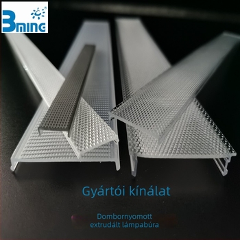 Extrudált PC/PMMA műanyag lámpabúra dombormintás mintával