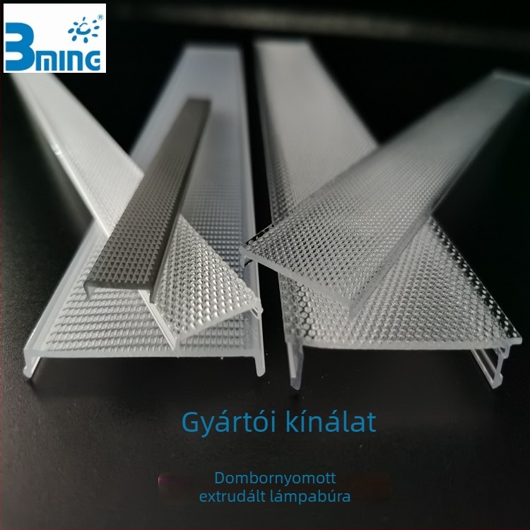 Extrudált PC/PMMA műanyag lámpabúra dombormintás mintával