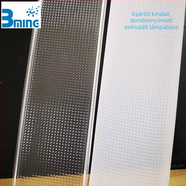 Extrudált PC/PMMA műanyag lámpabúra dombormintás mintával