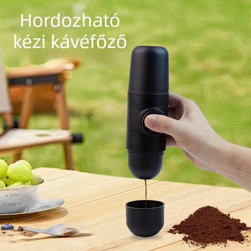 Mini kézi kapszulás kávéfőző, hordozható kávédaráló