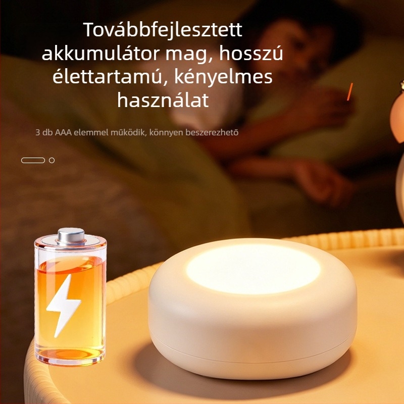 16 színű LED éjszakai fény, nyomógombbal és távirányítóval a színváltáshoz, mini szekrénylámpa infravörös távirányítóval