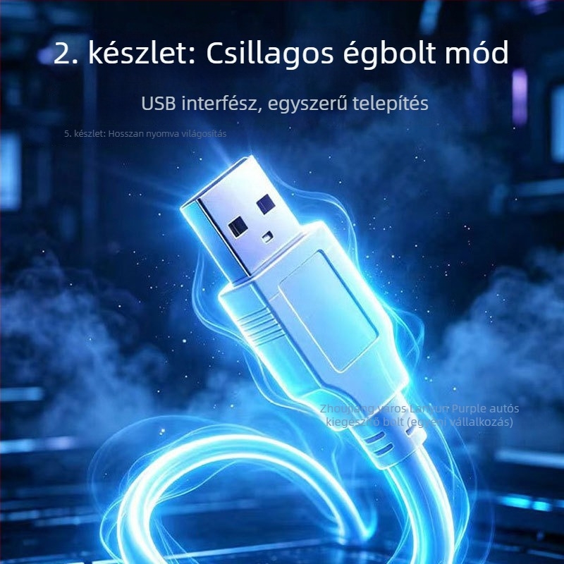 USB csillagos ég projektor autó belső és hálószoba hangulatvilágításhoz
