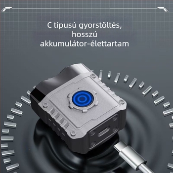 Vízálló mini elektromos borotva férfiak számára, utazó méret, forgó kétfejű fej, alumíniumötvözet test, nedves/száraz használat, újratölthető