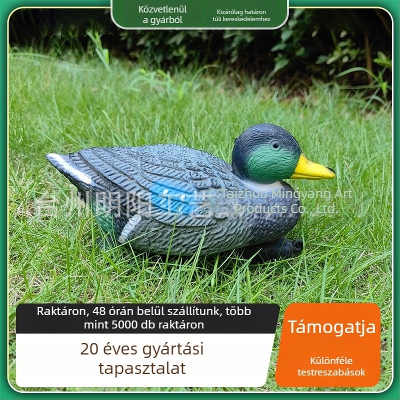 Élethű műanyag vadlúd dekoráció kültéri kerthez és tóhoz