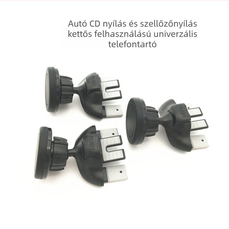 CD-ventilációs nyílásba szerelhető mágneses autótelefon-tartó, forgatható navigációs tartó