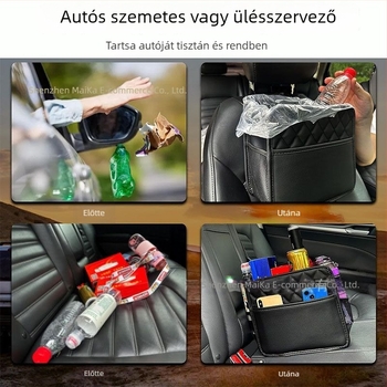 Bőr autóülés hátsó tárolója - függő tároló tasak