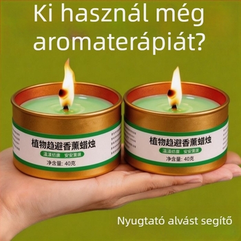 Háztartási vészhelyzeti gyertyák kártevő- és szúnyogriasztó hatással, kültéri világítás áramszünet idején, szélálló vasdoboz