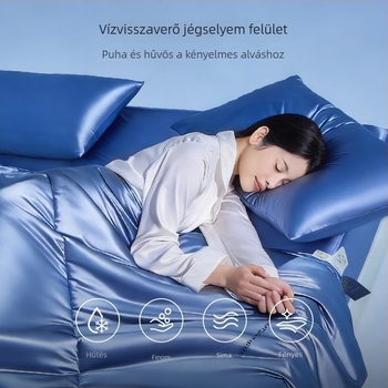 100% selyem nyári paplan, hűsítő, könnyű, mosógépben mosható, satin varrással