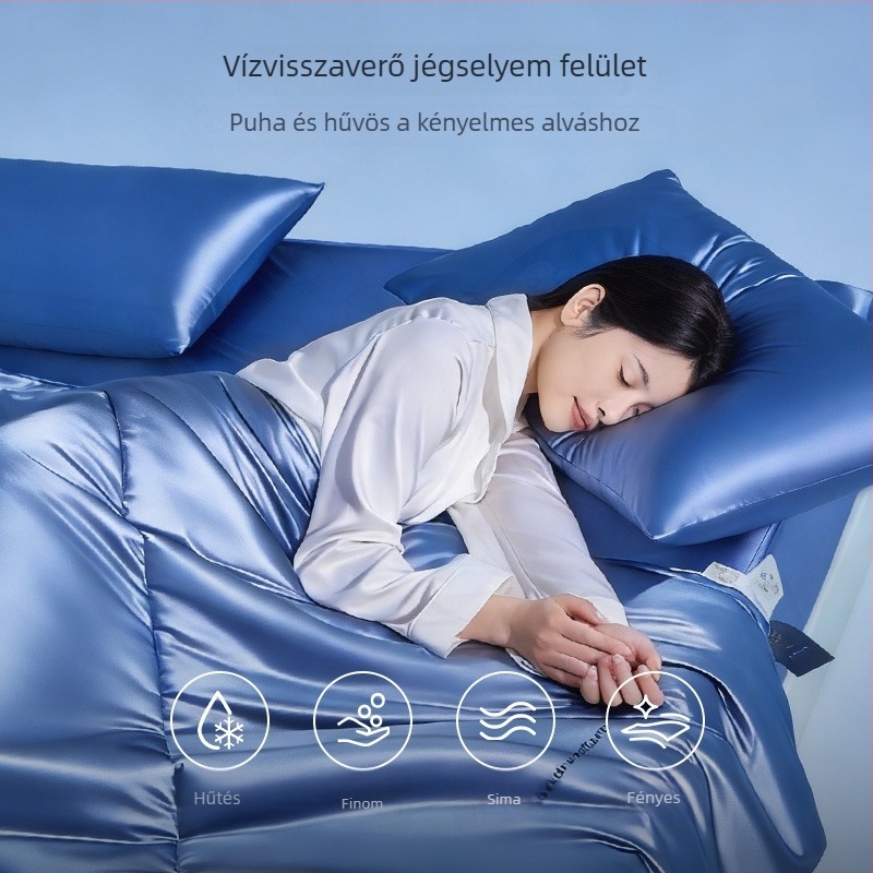 100% selyem nyári paplan, hűsítő, könnyű, mosógépben mosható, satin varrással