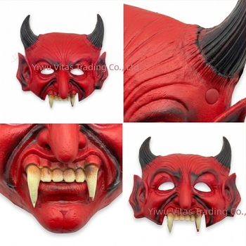Piros szellemmaszk PU habból, Halloween és Mardi Gras jelmezekhez