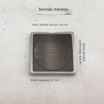 40 mm-es négyzet alakú érme tároló doboz állítható rekeszekkel, tartalmaz érme kapszulát