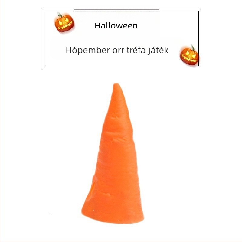 Halloween hóember orr kellék – répaorr dekoráció, farsangi kellék