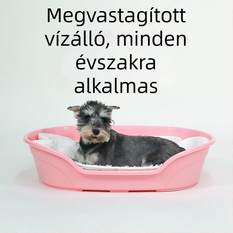 Négyszögletes műanyag fürdőedény háziállatok számára, macska szülőhely és anyamatrac, kutyák és macskák számára, minden évszakban használható.