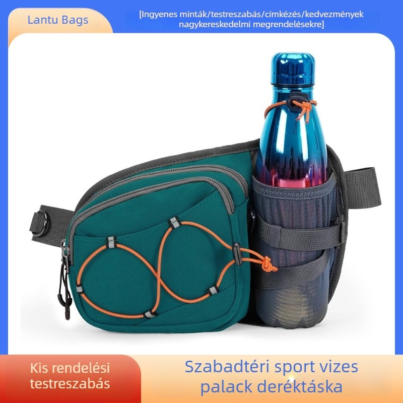 Kültéri sport derék taska víztartó zsebbel, nagy kapacitás, keresztpántos kivitel, kerékpározáshoz, futáshoz és túrázáshoz, telefon tárolása