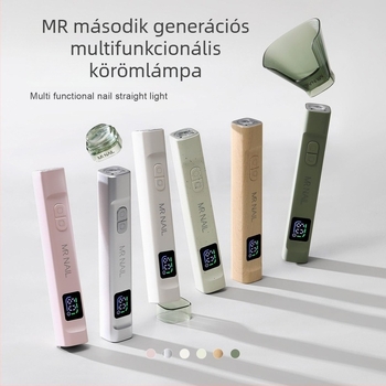 Körömlakk UV/LED lámpa, kézben tartható bár-szerű lámpa gyors száradással, automata érzékelő, mini hordozható állvánnyal