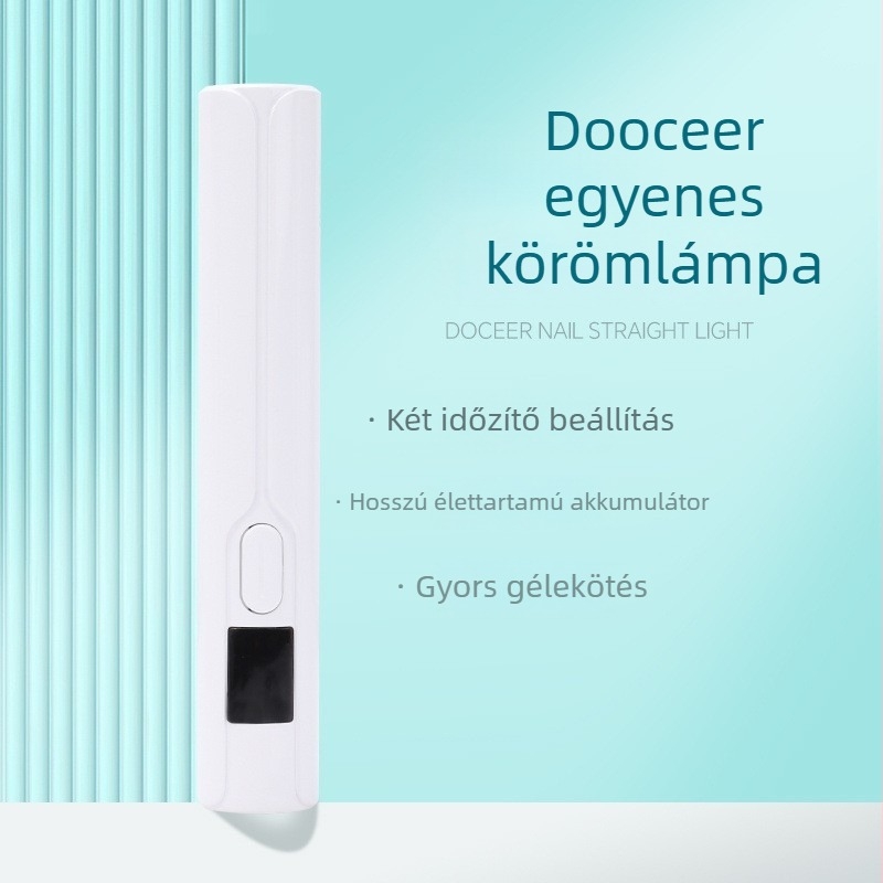 Körömlakk UV/LED lámpa, kézben tartható bár-szerű lámpa gyors száradással, automata érzékelő, mini hordozható állvánnyal