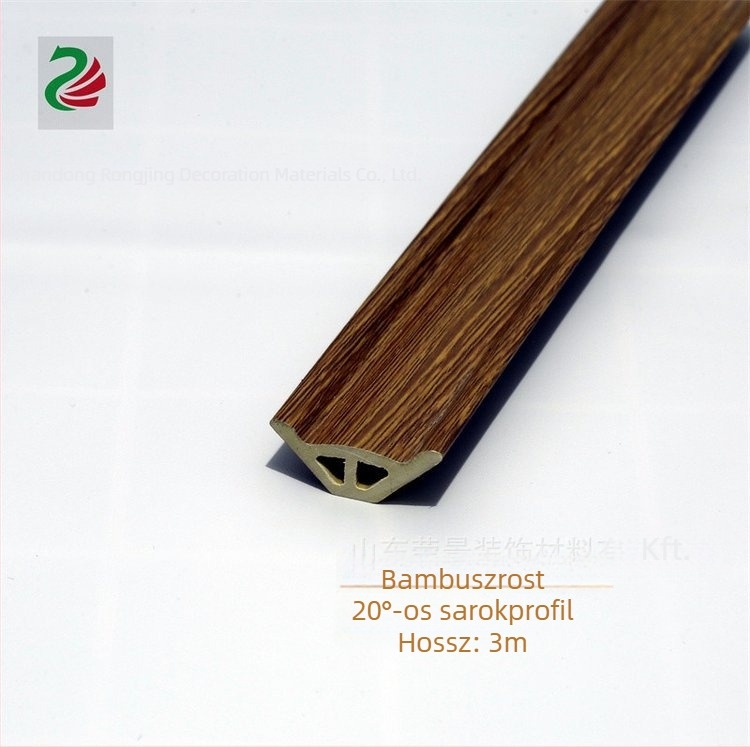 20x20 mm belső sarok dekoratív profil keretekhez, bambusz-fa rostból, díszes sáv