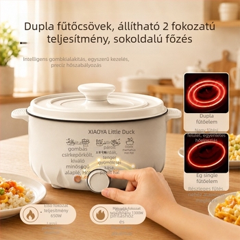 Tapadásmentes elektromos wok és fazék, mindent egyben, nagy kapacitású 4–5 L, gőzöléshez, főzéshez és sütéshez