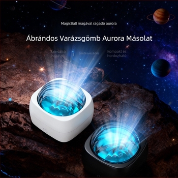 Vízsugárzó csillagos ég vetítő lámpa Bluetooth-hangszóróval és holdfényes atmoszférával