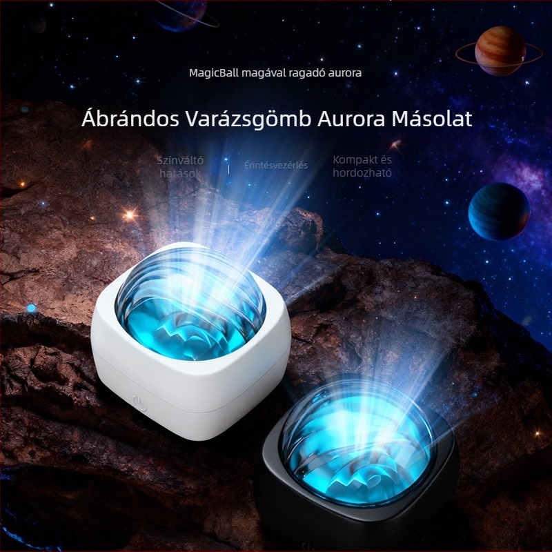 Vízsugárzó csillagos ég vetítő lámpa Bluetooth-hangszóróval és holdfényes atmoszférával