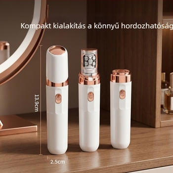 Kétfejű elektromos arcszőrzet-eltávolító, kompakt 2-in-1 szőrtelenítő eszköz az archoz