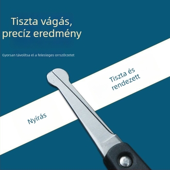 Orrszálvágó, második generáció, precíz orrszál-olló, fejlesztett önvisszahúzó mechanizmus, szemöldök formázásához