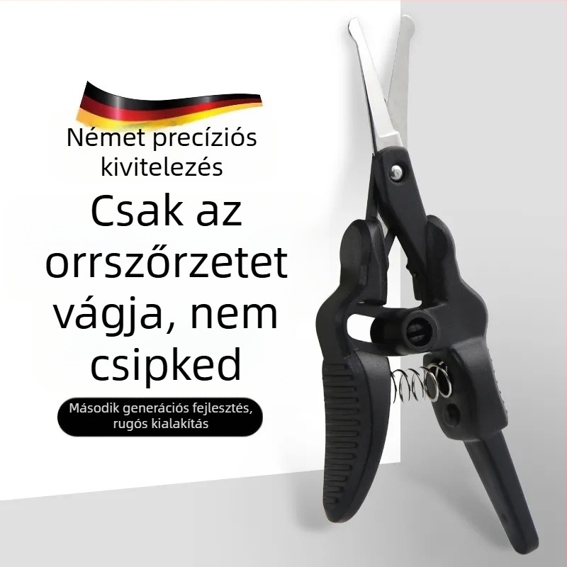Orrszálvágó, második generáció, precíz orrszál-olló, fejlesztett önvisszahúzó mechanizmus, szemöldök formázásához