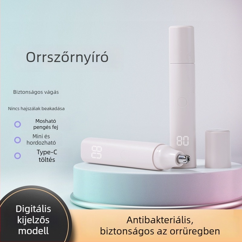 Type-C töltésű elektromos orrszőr-trimmer, orr szőr vágásához, Goddess Cherry Blossom White színben