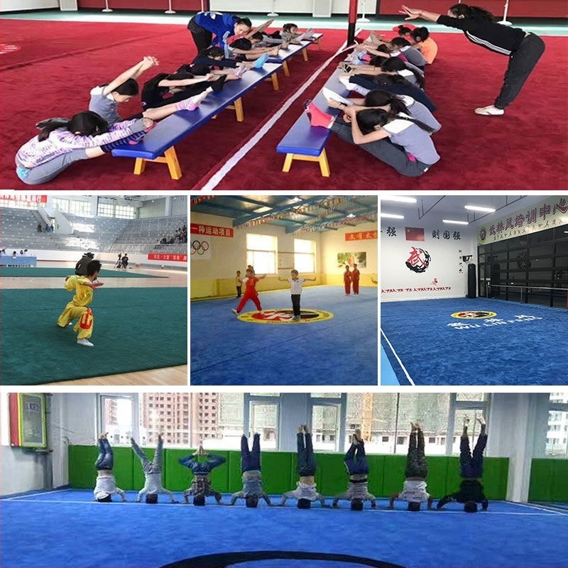 Versenyekhez tervezett vastag harcművészeti edzőmatrac, Tai Chi és kínai opera gyakorlására, tánc- és gimnasztika matrac, XPE görgős matrac