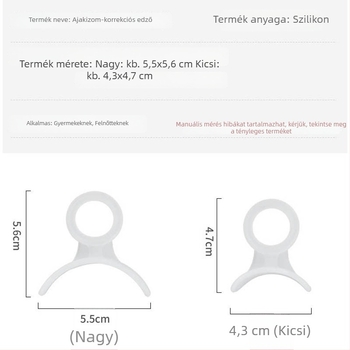 Gyerekeknek szóló ajakizom-tréner: a gyenge masseter izmok korrigálása, szájon át történő légzés, íny látható mosoly, előreeső száj