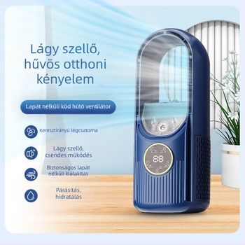 Lapát nélküli asztali ventilátor USB-vel, permetező funkcióval
