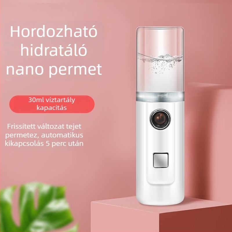 Nano spray hidratáló készülék arcra, hordozható, újratölthető szépségápoló eszköz hideg permettel