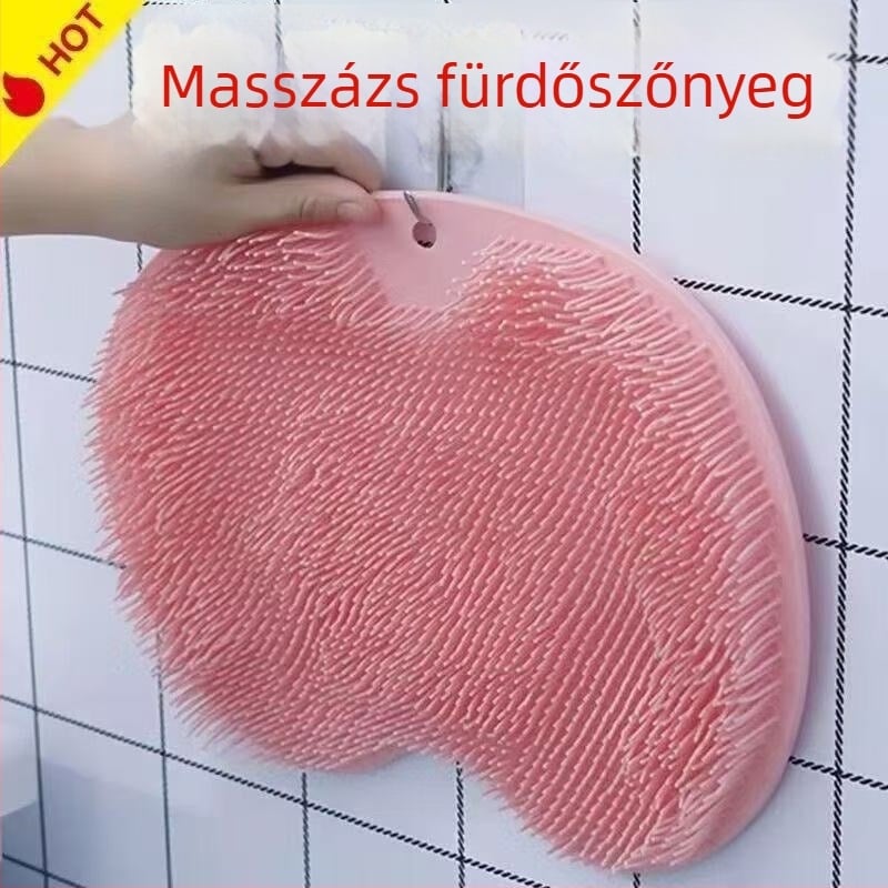 Szilikon talp- és hátsó masszázs matrac, fürdőszobába, zuhanyzáshoz, falra szerelhető