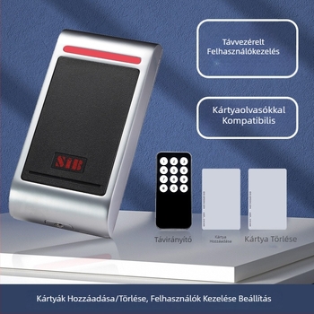Vízálló fémből készült hozzáférés-ellenőrző készülék kártyaolvasóval és üvegpanellel, fagytűrő