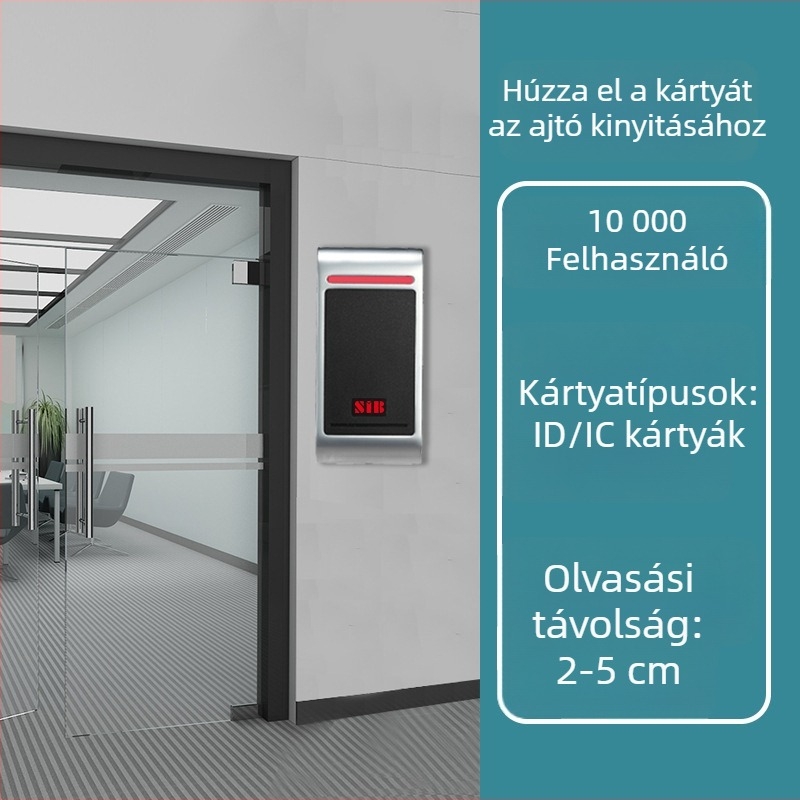 Vízálló fémből készült hozzáférés-ellenőrző készülék kártyaolvasóval és üvegpanellel, fagytűrő