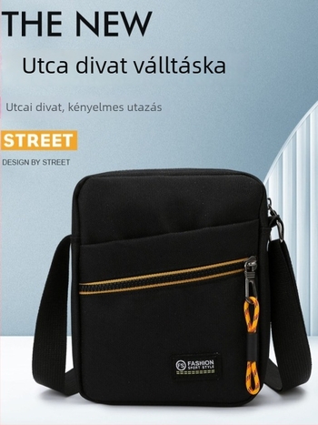 Férfi válltáska munkához és utazáshoz, nagy kapacitású, több rekesz, városi egyszerű stílusú, nylon, 8 hüvelykes laptophoz illeszkedik
