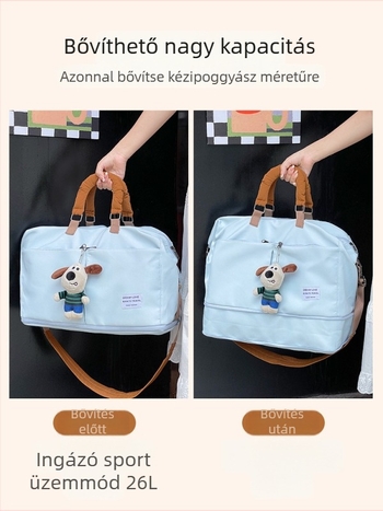 Kibővíthető utazótáska nagy kapacitással rövid utazásokhoz, kézben tartható poggyász