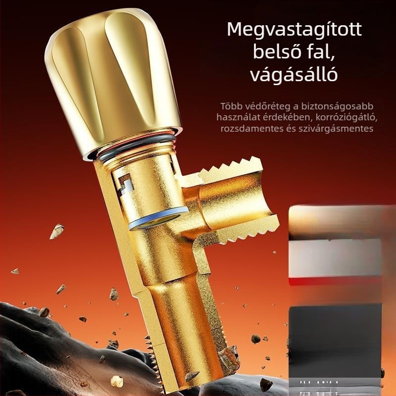 Meleg- és hideg vízhez 90 fokos oldalcsap, háztartási használatra
