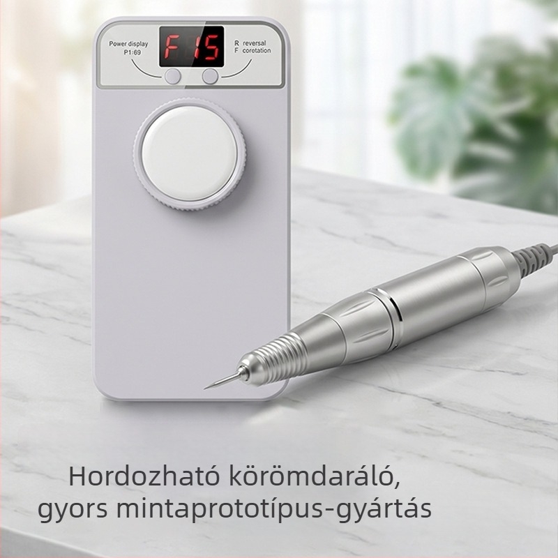 Hordozható körömcsiszoló, újratölthető eltávolító és polírozó, tartós, testre szabható szín és logó