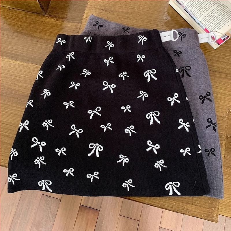 Készleten: Kismama kötött A-vonalú szoknya, magas derék, masnival, nem átlátszó, őszi-téli.