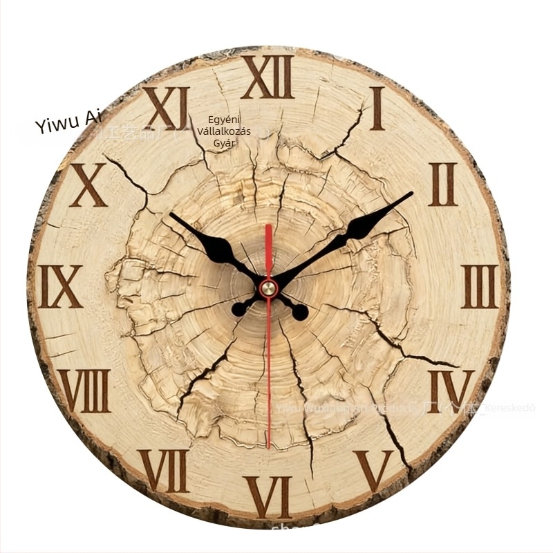 Évgyűrűs falióra, 12 hüvelykes kör formában, nordikus minimalist stílus a nappaliba